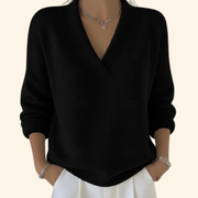 Weicher Damen-Pullover mit V-Ausschnitt