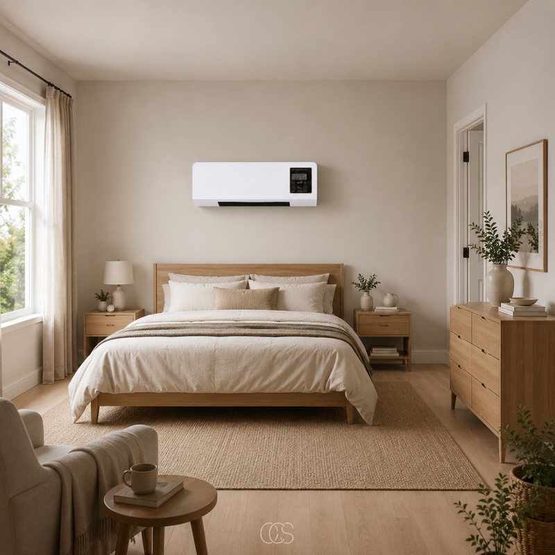 Heizen und Lüften mit einem Gerät an der Wand