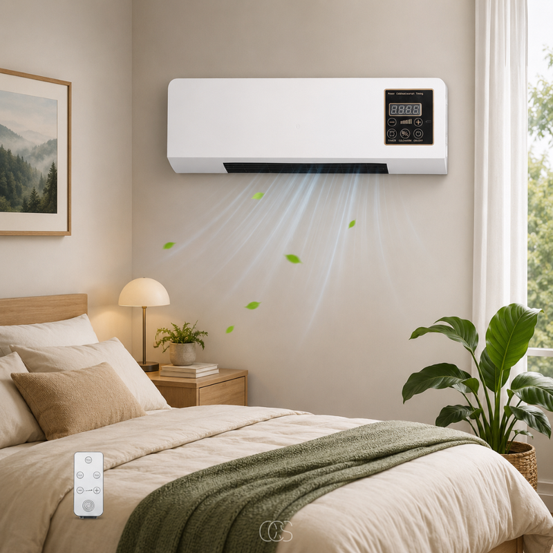 Heizen und Lüften mit einem Gerät an der Wand