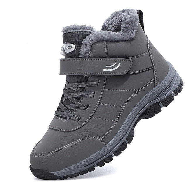 Gefütterte Winter-Schneestiefel mit Klettverschluss