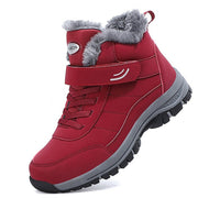 Gefütterte Winter-Schneestiefel mit Klettverschluss