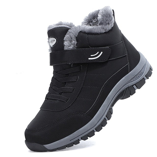Gefütterte Winter-Schneestiefel mit Klettverschluss