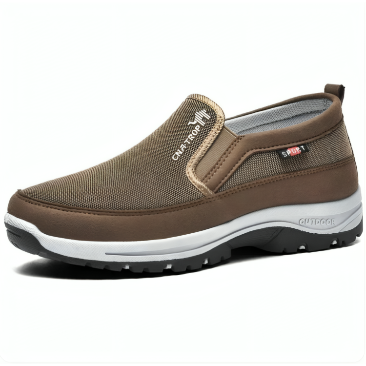 Stoßdämpfender Slip-on-Alltagsschuh mit Fußgewölbestütze und profilierter Laufsohle