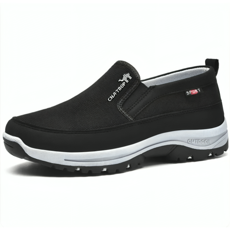 Stoßdämpfender Slip-on-Alltagsschuh mit Fußgewölbestütze und profilierter Laufsohle