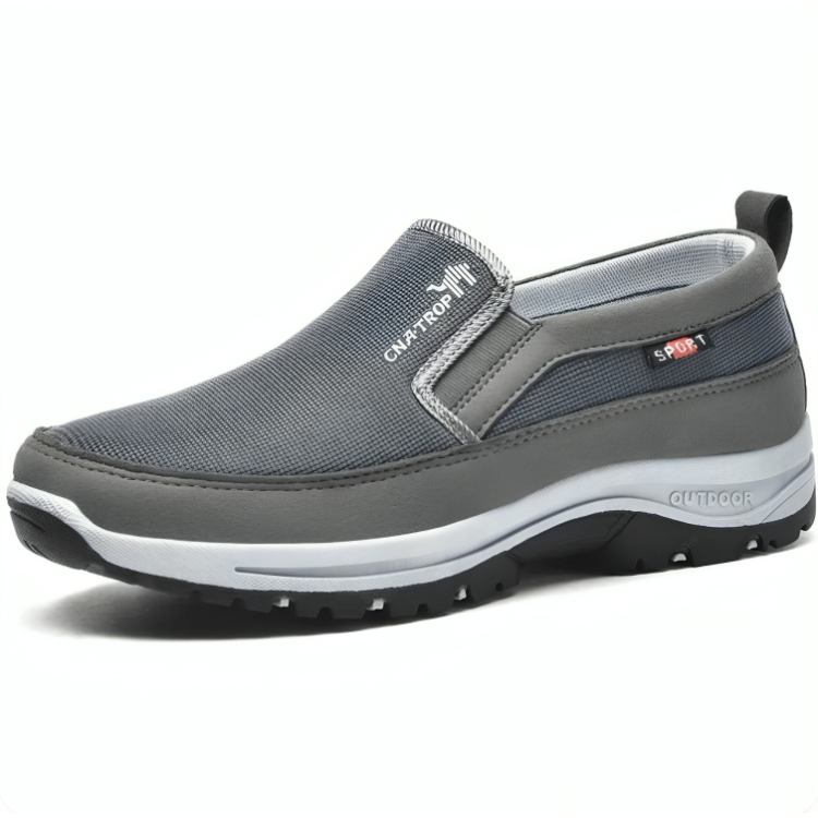 Stoßdämpfender Slip-on-Alltagsschuh mit Fußgewölbestütze und profilierter Laufsohle