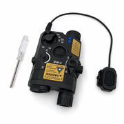 Batteriegehäuse mit rotem Laser, grünem Laser und Taschenlampe