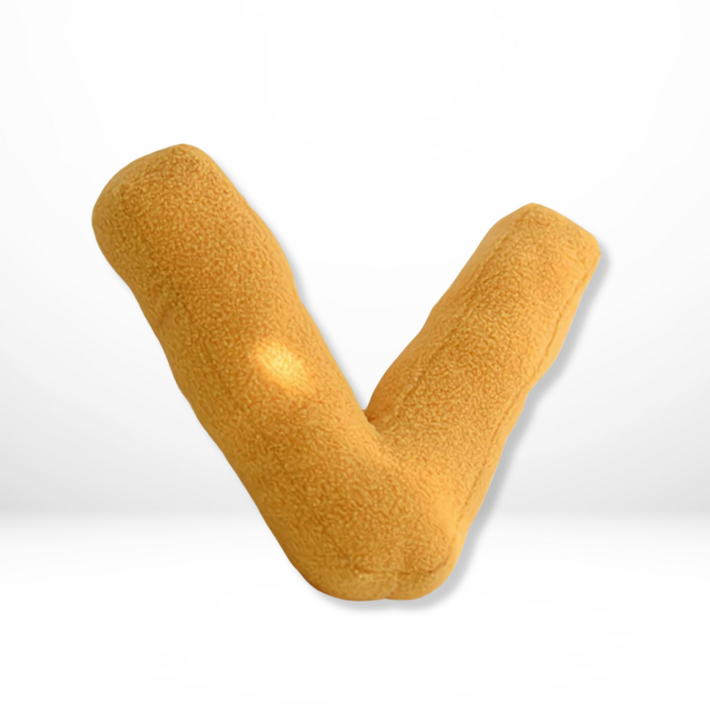 Weiches Buchstaben-Kissen aus Plüsch