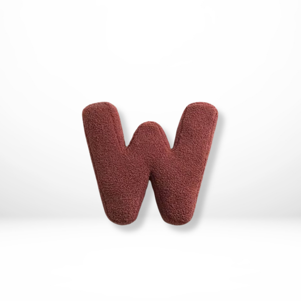Weiches Buchstaben-Kissen aus Plüsch