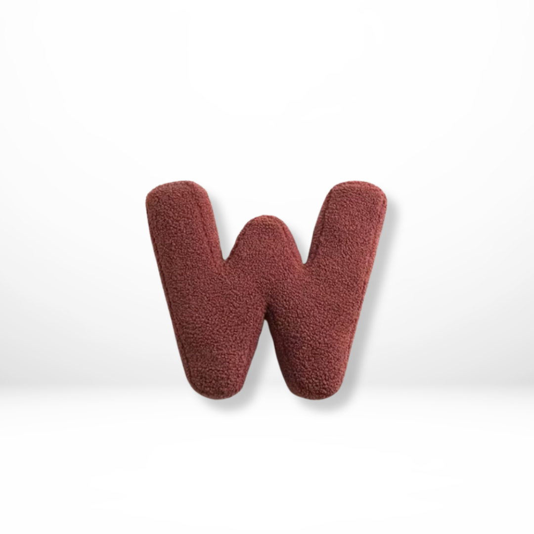 Weiches Buchstaben-Kissen aus Plüsch
