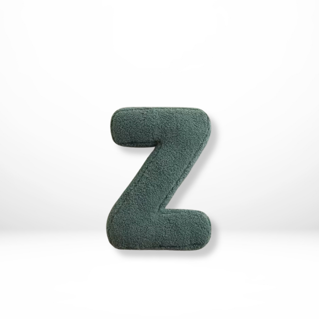 Weiches Buchstaben-Kissen aus Plüsch