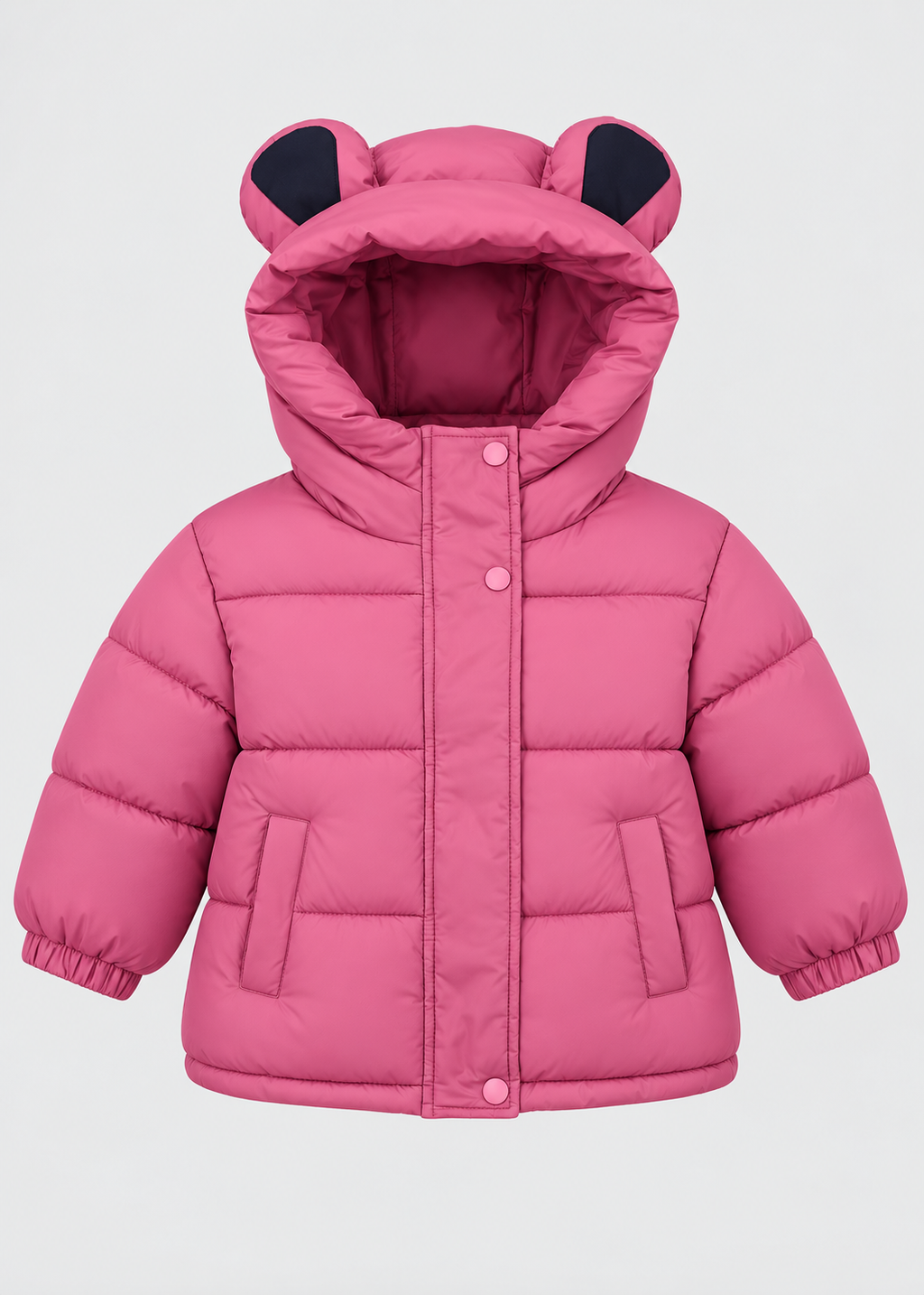 Kinder-Pufferjacke mit Öhrchen an der Kapuze