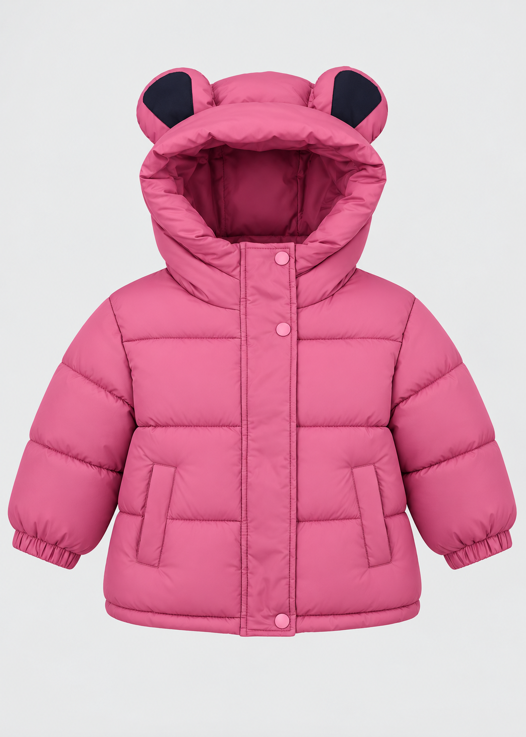 Kinder-Pufferjacke mit Öhrchen an der Kapuze
