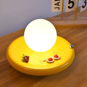 Kabellose Tischlampe mit Glaskugel