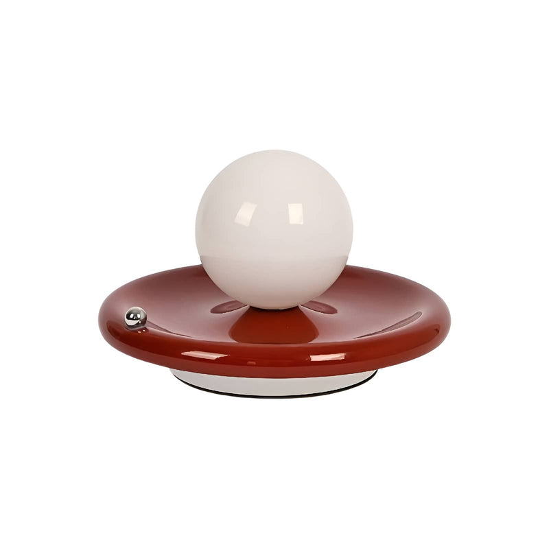Kabellose Tischlampe mit Glaskugel