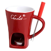 Fondue-Tassen aus Keramik mit Teelicht – 2er-Set