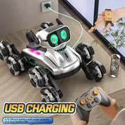 Ferngesteuerter Roboterhund mit leuchtenden Augen, Fernbedienung und Gestensteuerung