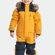 Warmer Kinder-Skioverall mit abnehmbarer Kapuze
