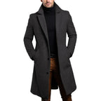 Langer Herren-Mantel im Slim Fit