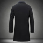 Langer Herren-Mantel im Slim Fit