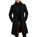 Langer Herren-Mantel im Slim Fit