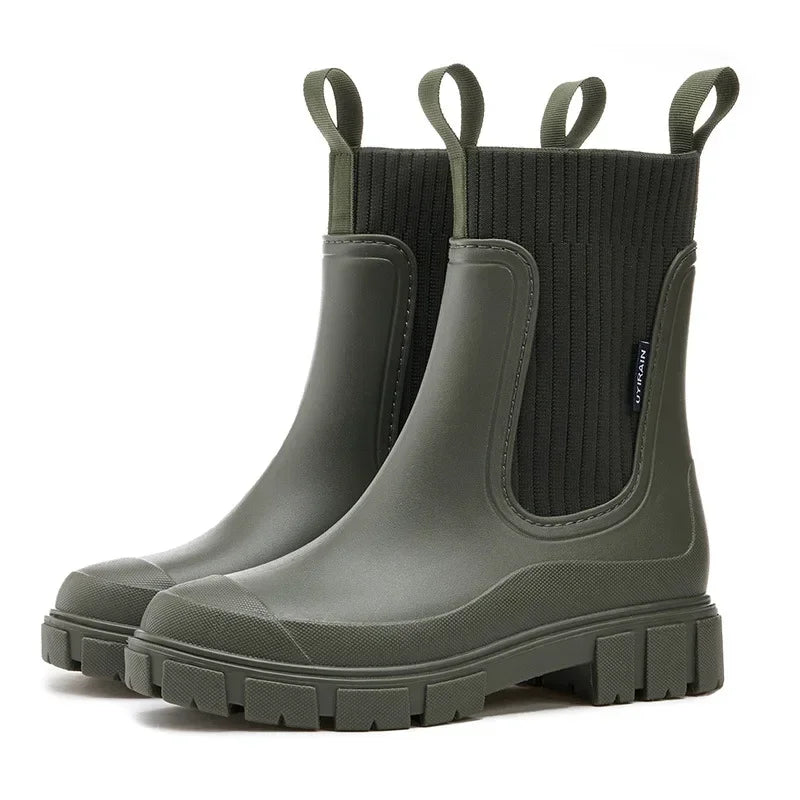 Wasserdichte Chelsea-Regenstiefel mit Komfortsohle