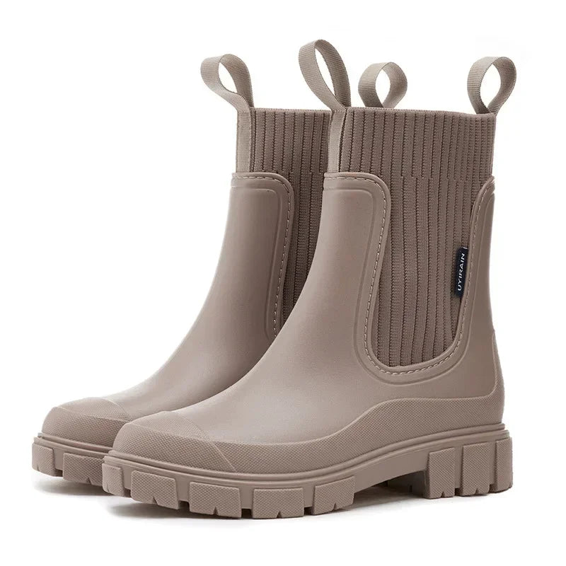 Wasserdichte Chelsea-Regenstiefel mit Komfortsohle