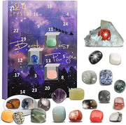 Edelstein-Adventskalender mit 24 Kristallen