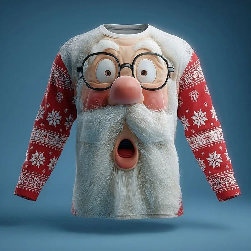 Lustiges Weihnachts-Langarmshirt für Herren