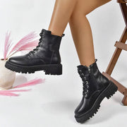 Gefütterte Damen-Stiefeletten mit Reißverschluss