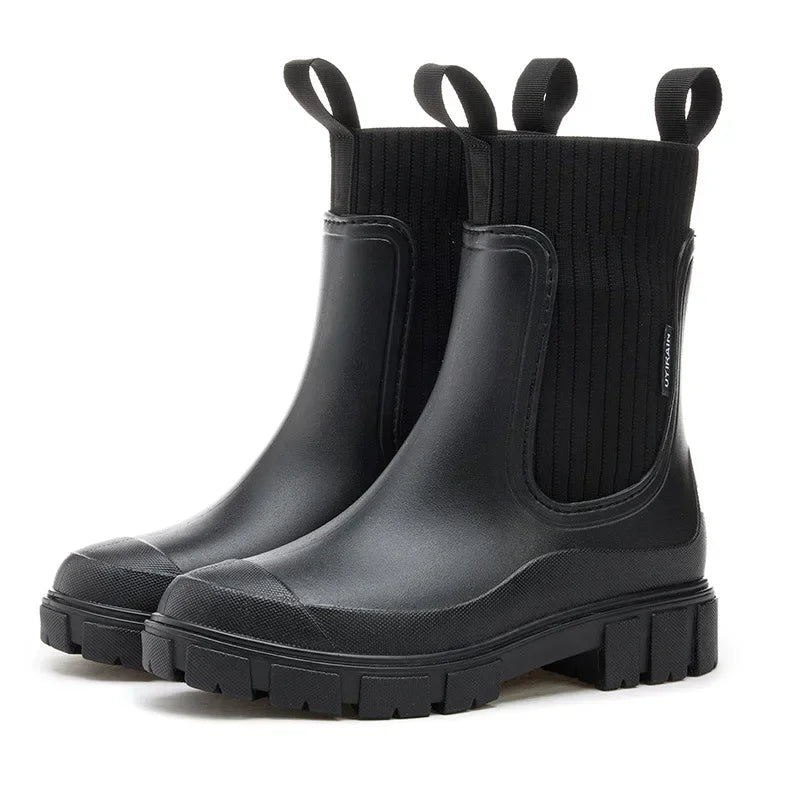 Wasserdichte Chelsea-Regenstiefel mit Komfortsohle