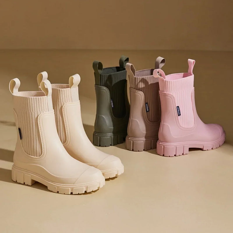 Wasserdichte Chelsea-Regenstiefel mit Komfortsohle