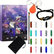 Edelstein-Adventskalender mit 24 Kristallen