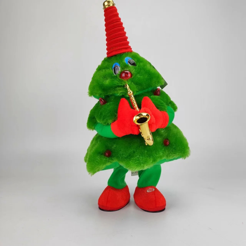 Tanzender Plüsch-Weihnachtsbaum mit Musik und Lichtern