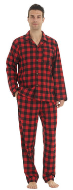 Herren-Flanell-Schlafanzug mit Karomuster