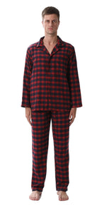 Herren-Flanell-Schlafanzug mit Karomuster