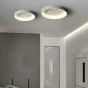 Runde LED-Deckenleuchte mit flachem Gehäuse und heller Lichtfläche