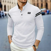 Modernes Herren-Langarmshirt mit Ärmelstreifen