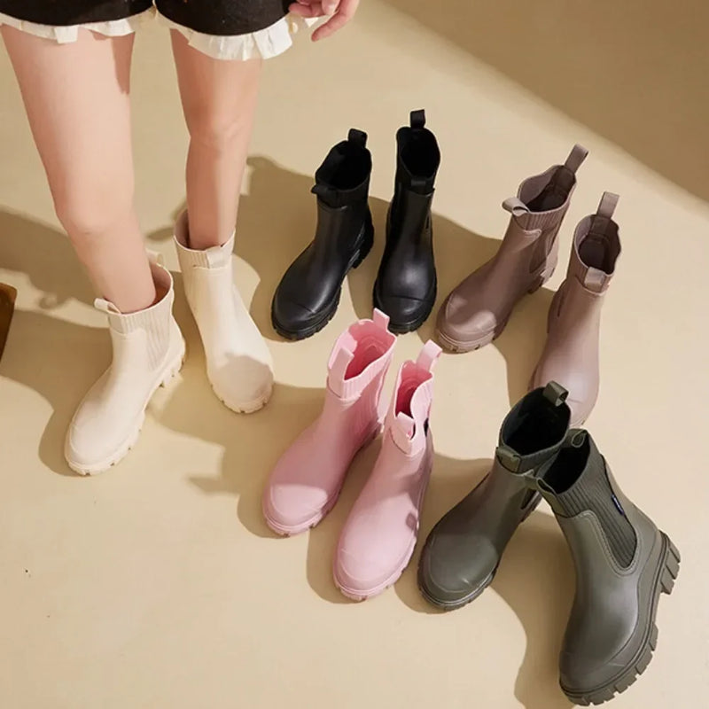 Wasserdichte Chelsea-Regenstiefel mit Komfortsohle
