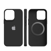 iPhone-Silikonhülle mit Magnetring und Soft-Touch-Oberfläche