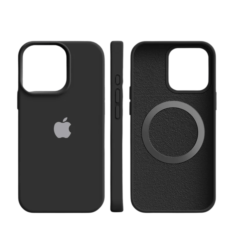 iPhone-Silikonhülle mit Magnetring und Soft-Touch-Oberfläche