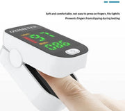 Digitales Pulsoximeter für die Fingerspitze mit Anzeige für Sauerstoffsättigung und Puls