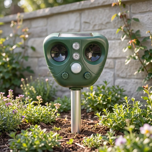 Varmex  - Solarbetriebene Ultraschall Tierabwehr Für Den Garten Beete Ausstatten