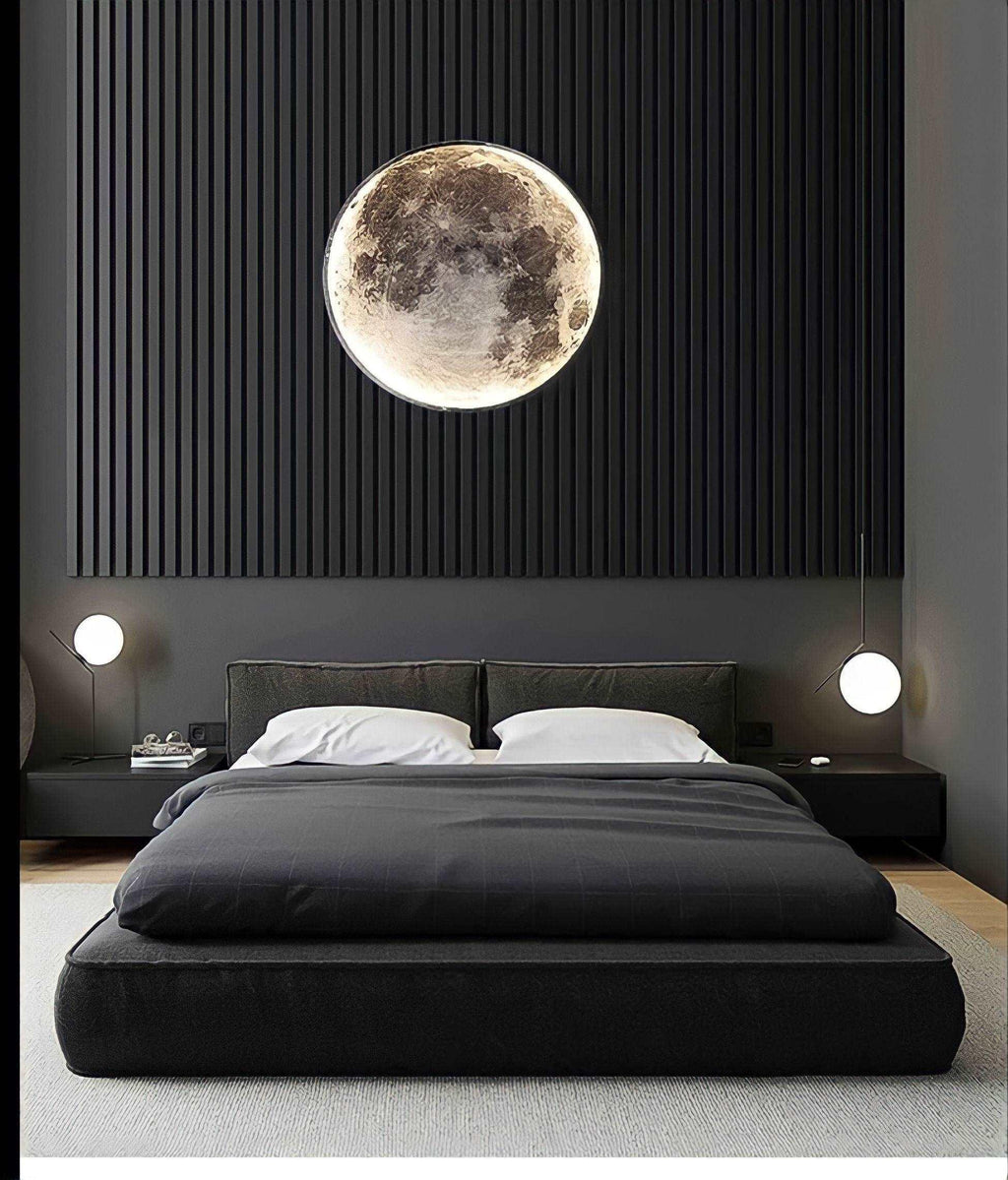 LED-Wandleuchte mit Mond-Motiv