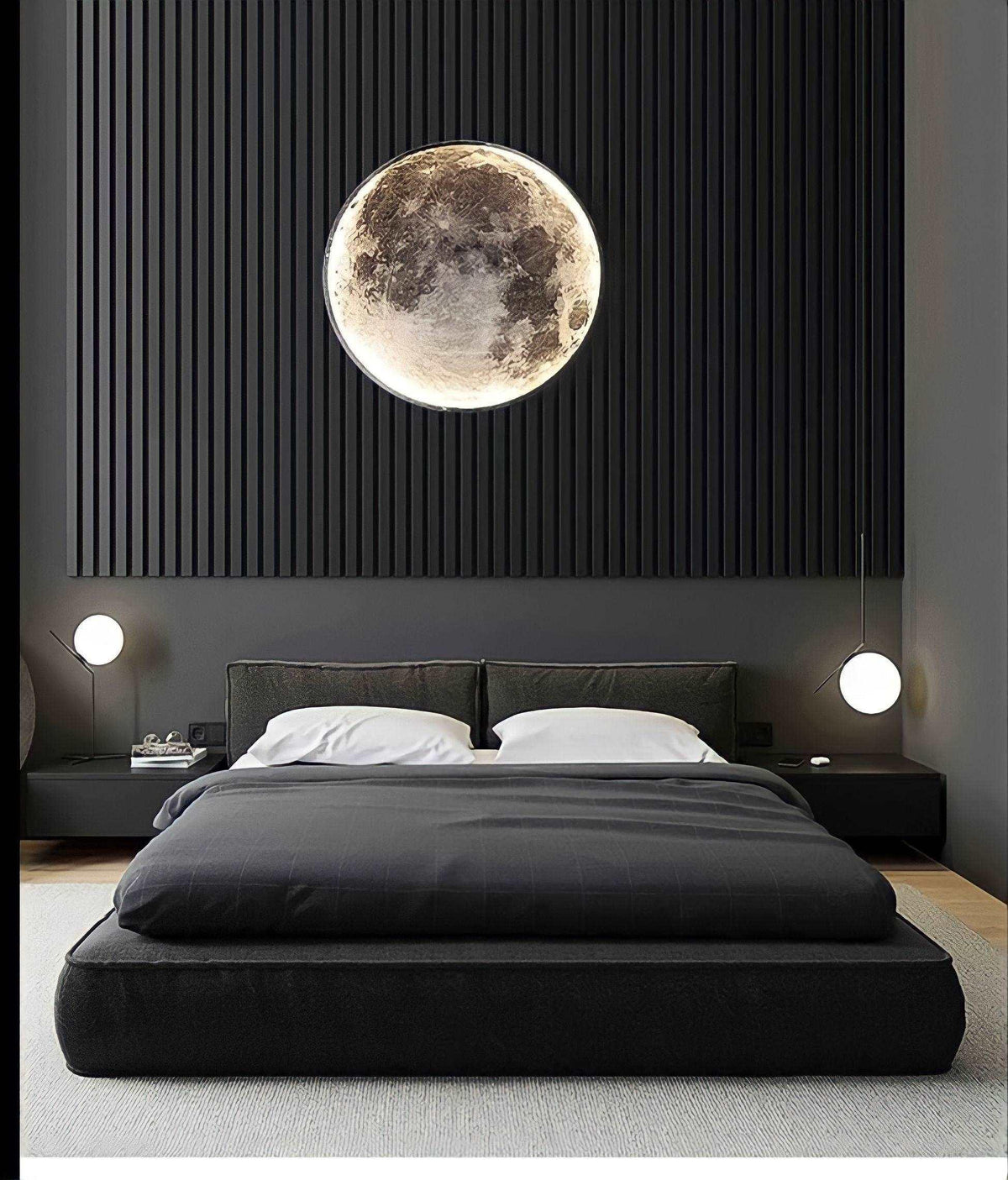 LED-Wandleuchte mit Mond-Motiv