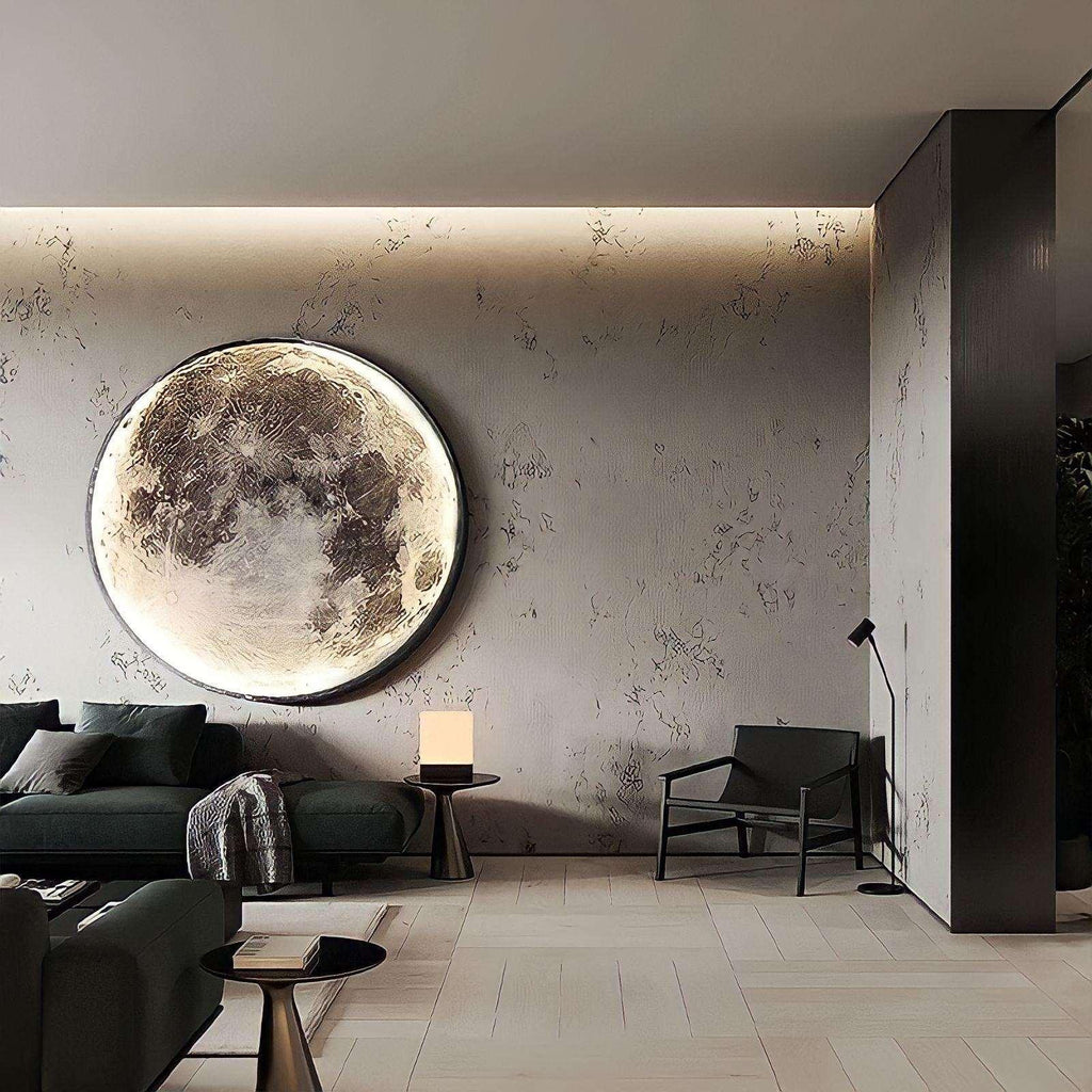 LED-Wandleuchte mit Mond-Motiv
