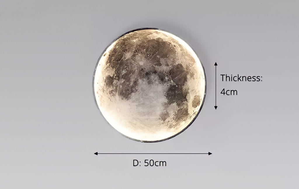 LED-Wandleuchte mit Mond-Motiv