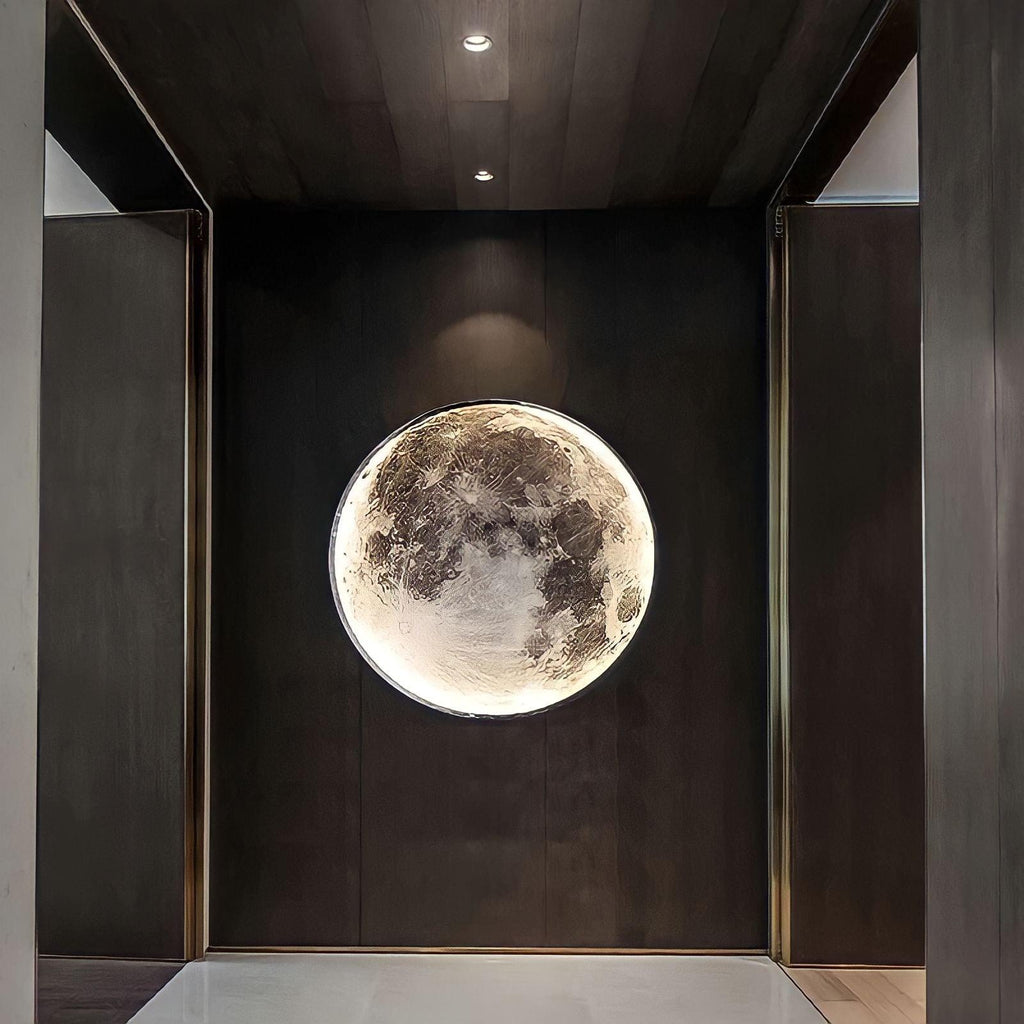 LED-Wandleuchte mit Mond-Motiv