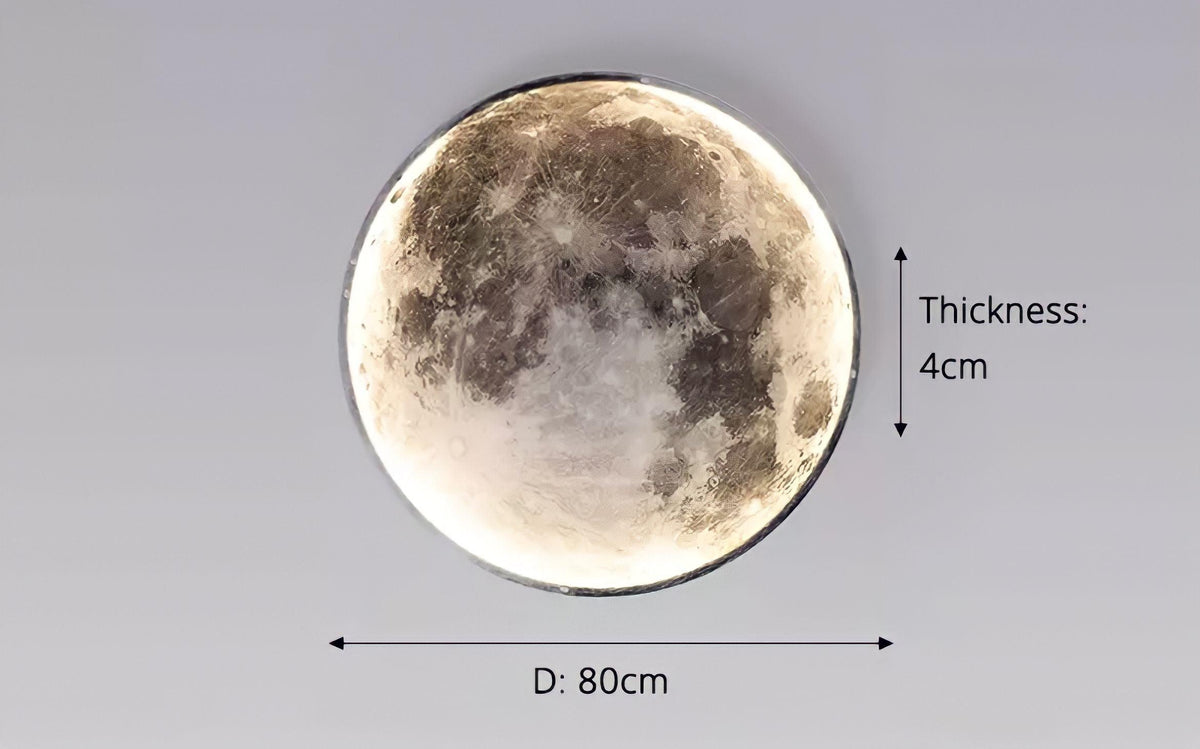 LED-Wandleuchte mit Mond-Motiv