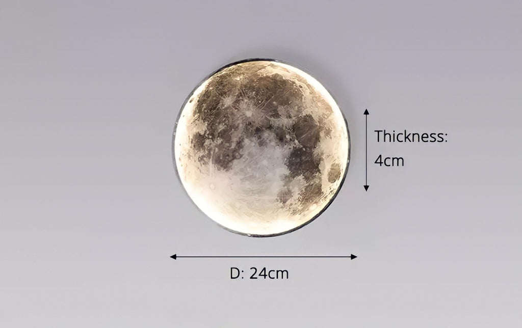 LED-Wandleuchte mit Mond-Motiv
