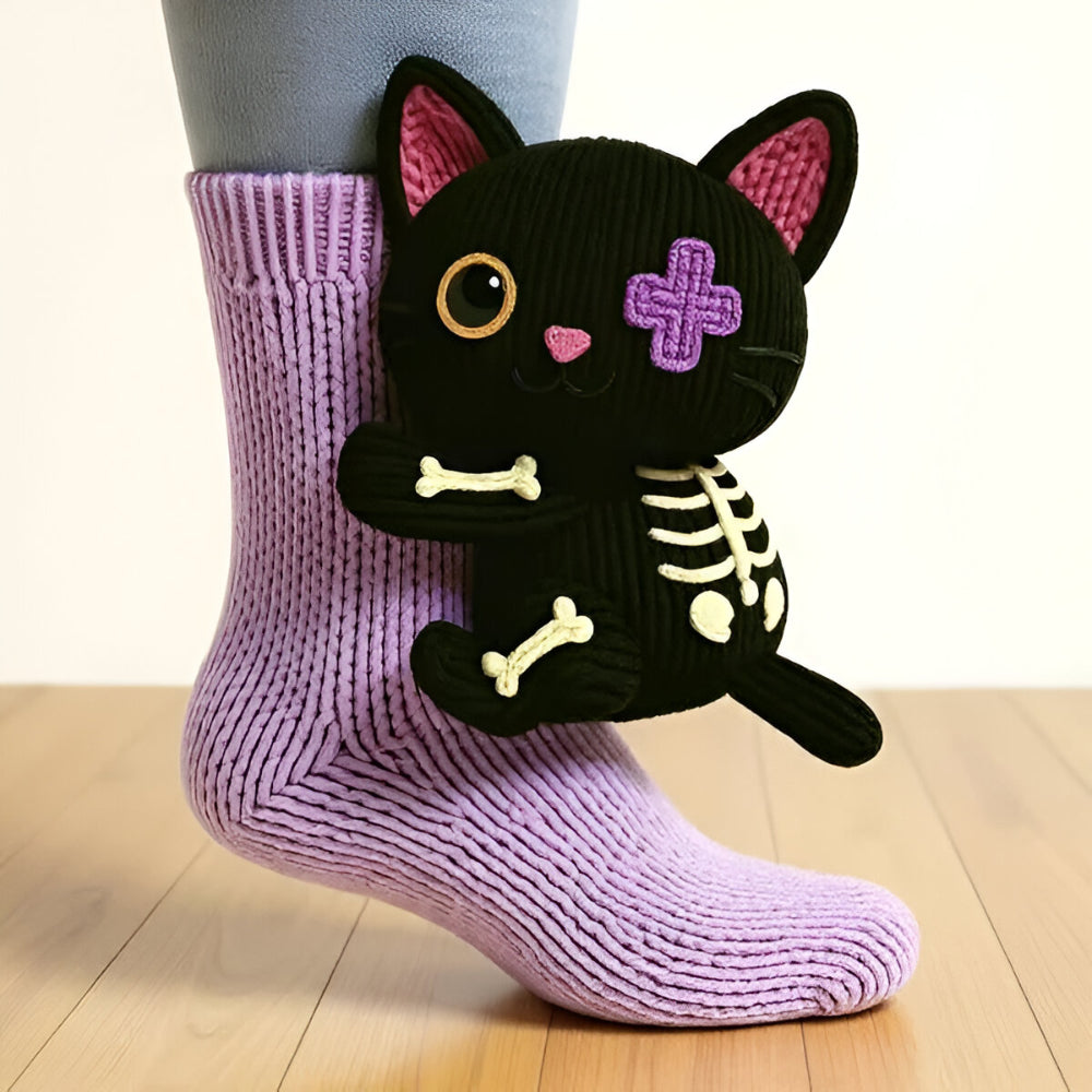Kuschelsocken mit 3D-Tier